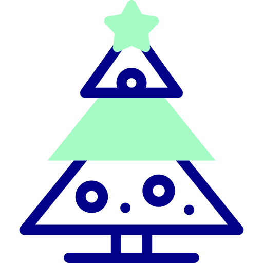 Árbol de navidad Detailed Mixed Lineal color icono