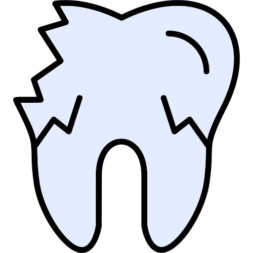 diente quebrado Generic Outline Color icono