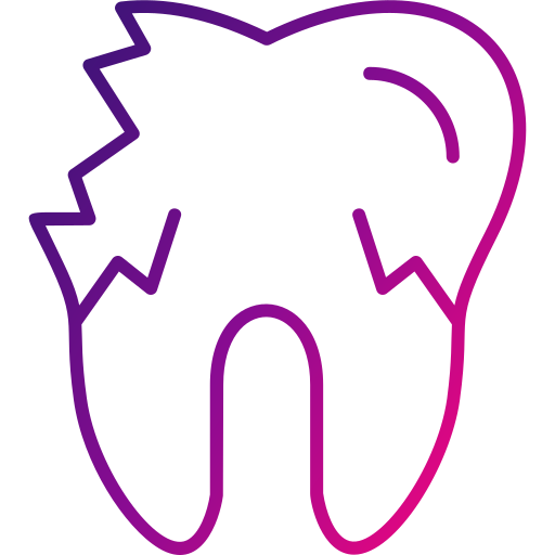 折れた歯 Generic Gradient icon
