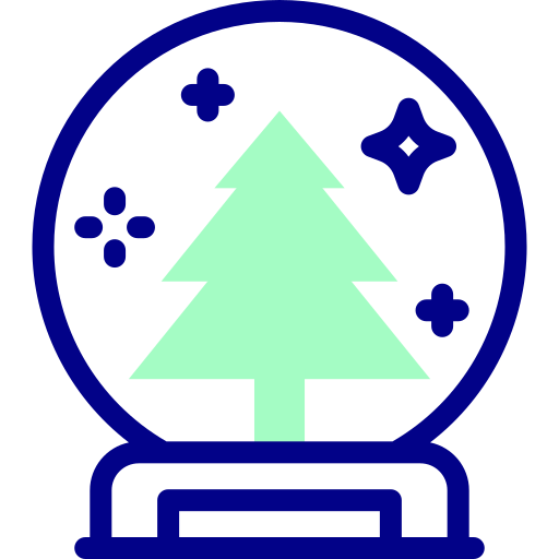 Śnieżna kula Detailed Mixed Lineal color ikona