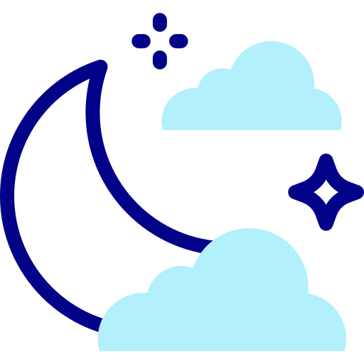 Moon Detailed Mixed Lineal color icon