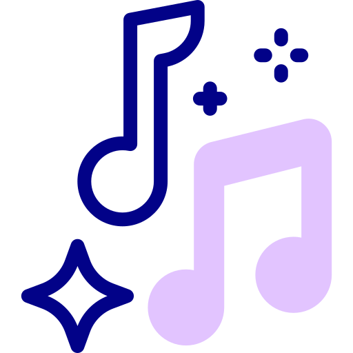 Музыкальная нота Detailed Mixed Lineal color иконка