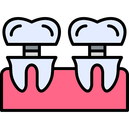 Зубной имплантат Generic Outline Color иконка