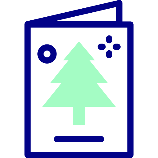 クリスマスカード Detailed Mixed Lineal color icon
