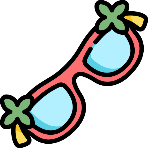 gafas de sol Kawaii Lineal color icono