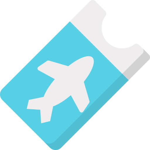Plane tickets Kawaii Flat icon