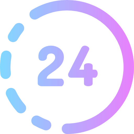 24 hours Super Basic Rounded Gradient icon