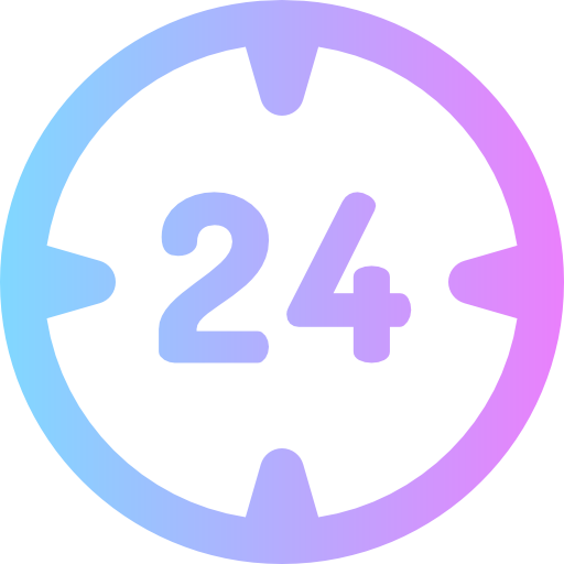 24時間 Super Basic Rounded Gradient icon