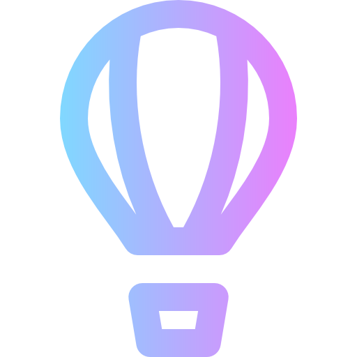 Hot air balloon Super Basic Rounded Gradient icon