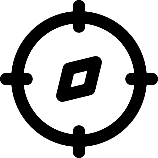 brújula Super Basic Rounded Lineal icono