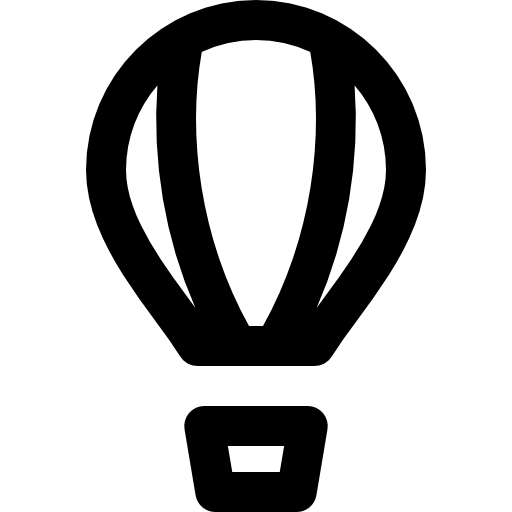 mongolfiera Super Basic Rounded Lineal icona