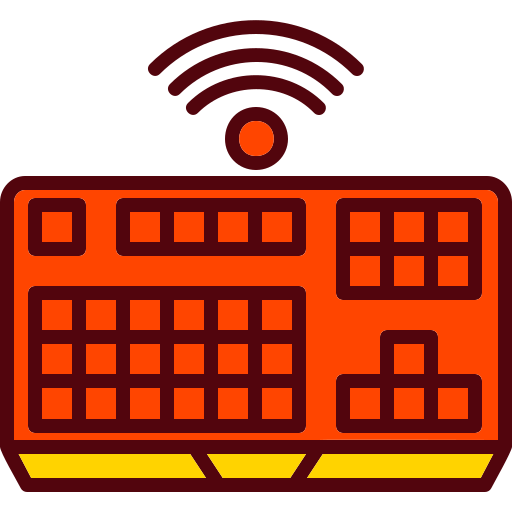 Wireless keyboard Generic Outline Color icon