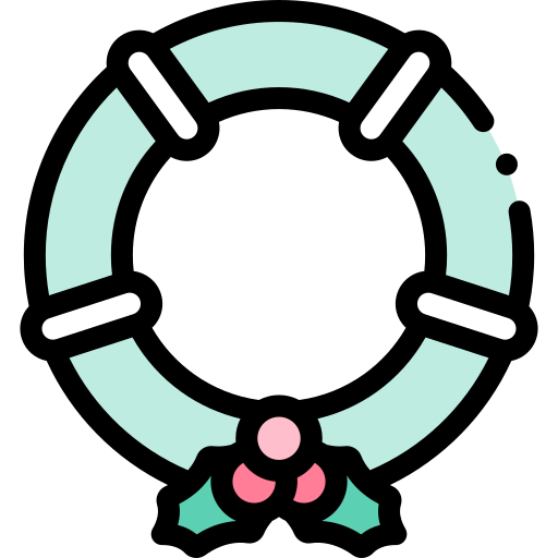 Wreath Detailed Rounded Lineal color icon