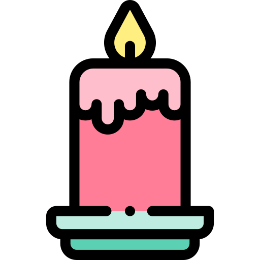 candle Detailed Rounded Lineal color icon