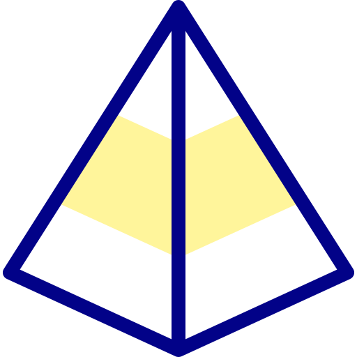 Pyramid Detailed Mixed Lineal color icon