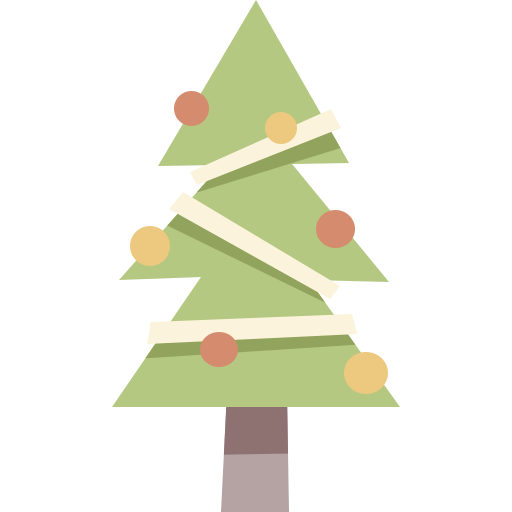 Christmas Tree Cartoon Flat icon