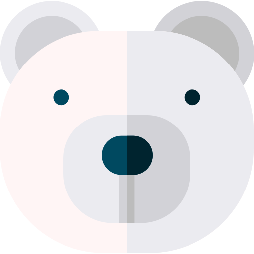 oso polar Basic Rounded Flat icono