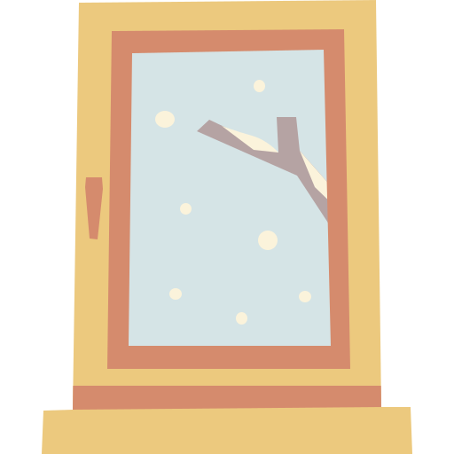 ventana Cartoon Flat icono