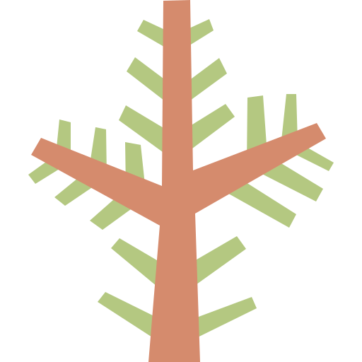albero di natale Cartoon Flat icona