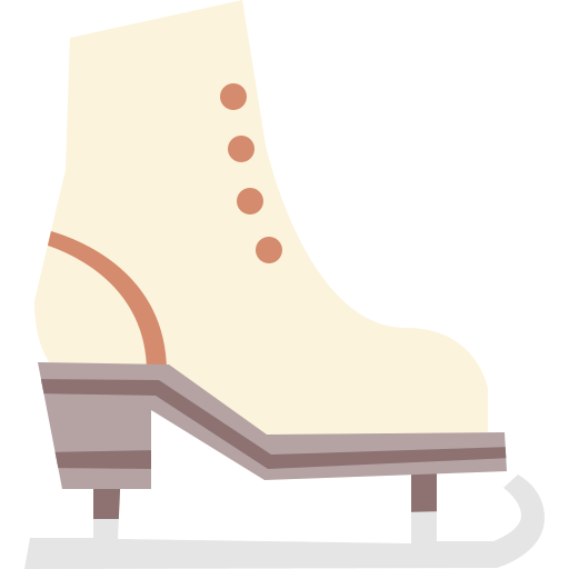 schaatsen Cartoon Flat icoon