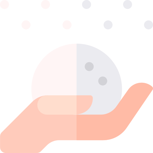 Snow ball Basic Rounded Flat icon