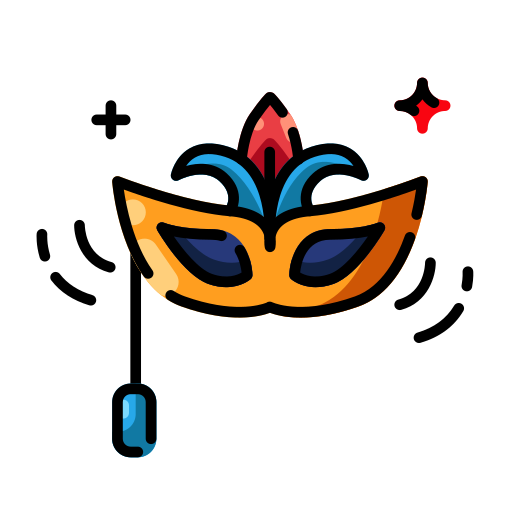 partymaske Generic Outline Color icon