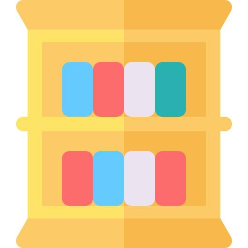 bookshelf Basic Rounded Flat icon