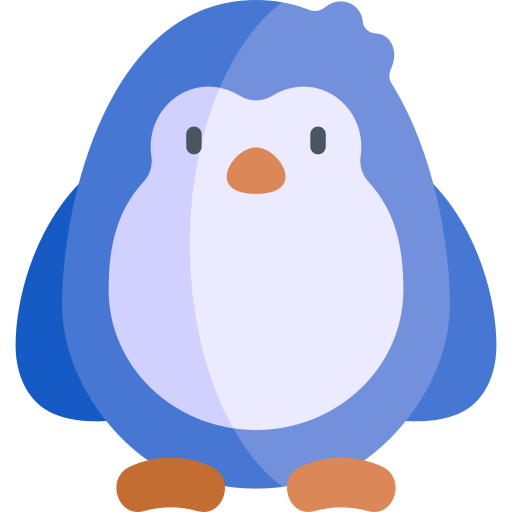pinguino Kawaii Flat icona