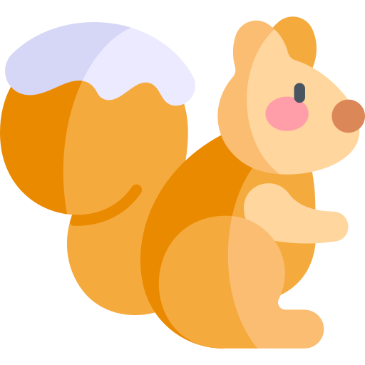 Squirrel Kawaii Flat icon