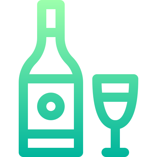 vino Basic Gradient Lineal color icono