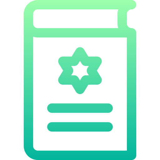 hanukkah Basic Gradient Lineal color иконка
