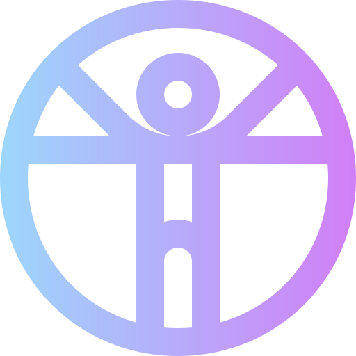 Vitruvian man Super Basic Rounded Gradient icon
