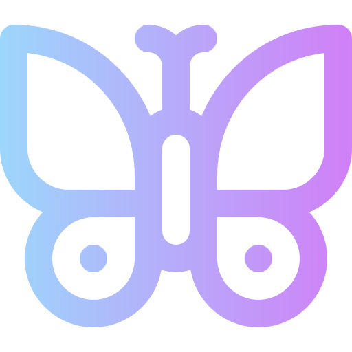 mariposa Super Basic Rounded Gradient icono