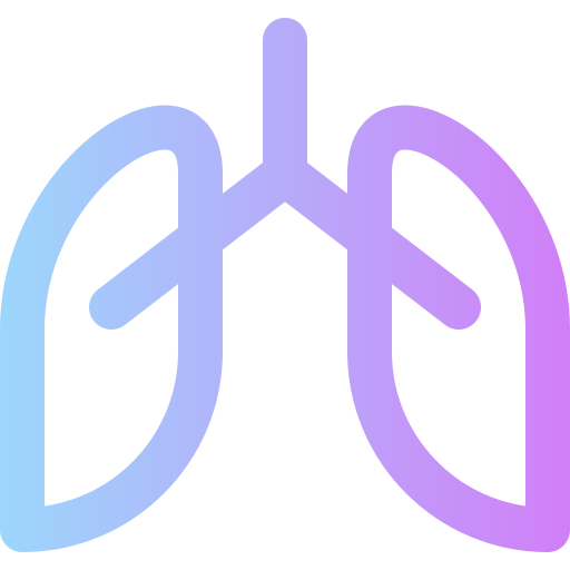 pulmões Super Basic Rounded Gradient Ícone