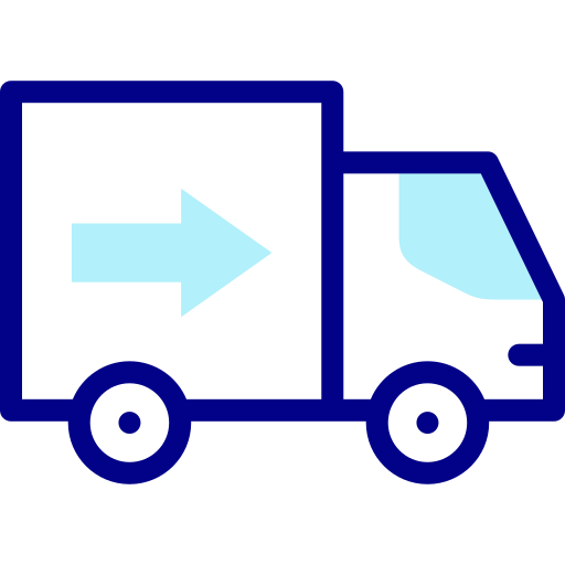 camión de reparto Detailed Mixed Lineal color icono