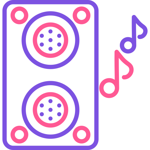 głośnik Generic Outline Color ikona