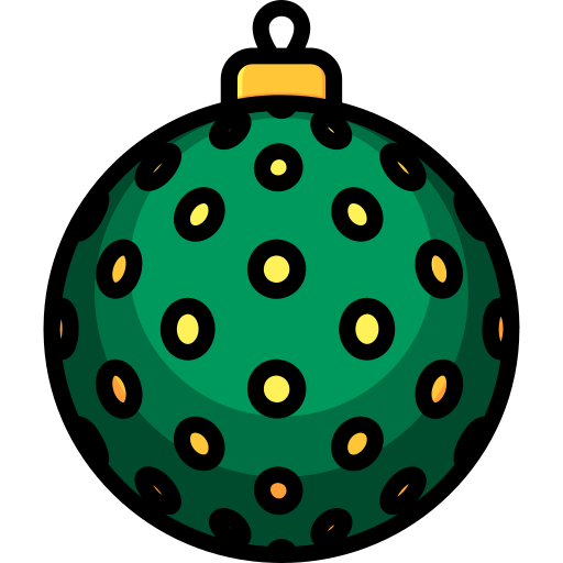 pelota de navidad Generic Outline Color icono