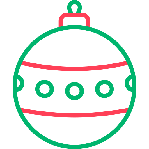 クリスマスボール Generic Outline Color icon