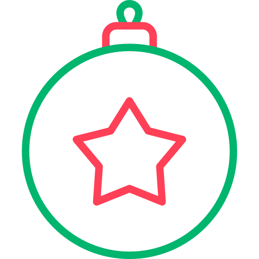 pelota de navidad Generic Outline Color icono