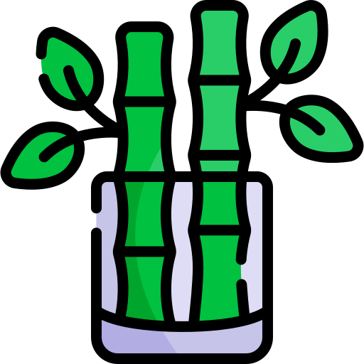 bambú Kawaii Lineal color icono