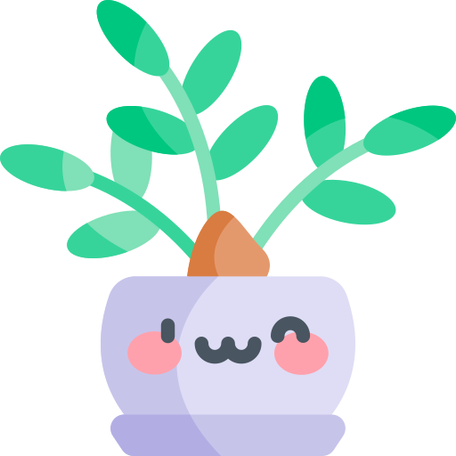 lady palm Kawaii Flat icon