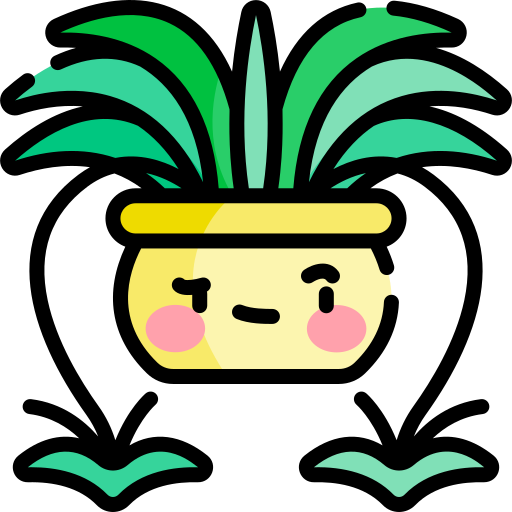 Spider plant Kawaii Lineal color icon