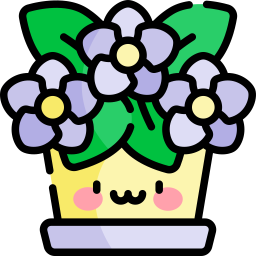 viola Kawaii Lineal color icona