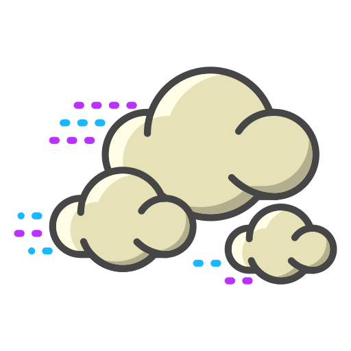 wolken Generic Outline Color icon