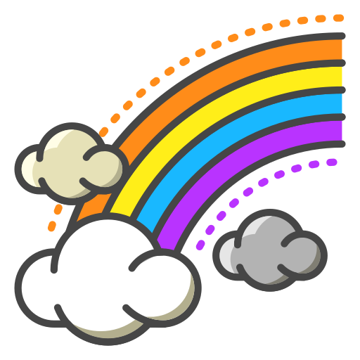 arco iris Generic Outline Color icono