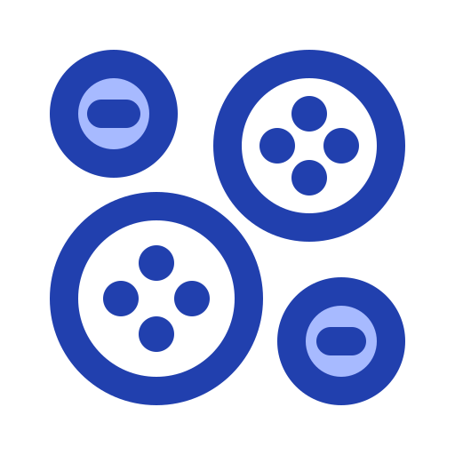Cloth button Generic Blue icon