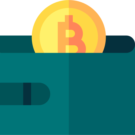Bitcoin wallet Basic Straight Flat icon