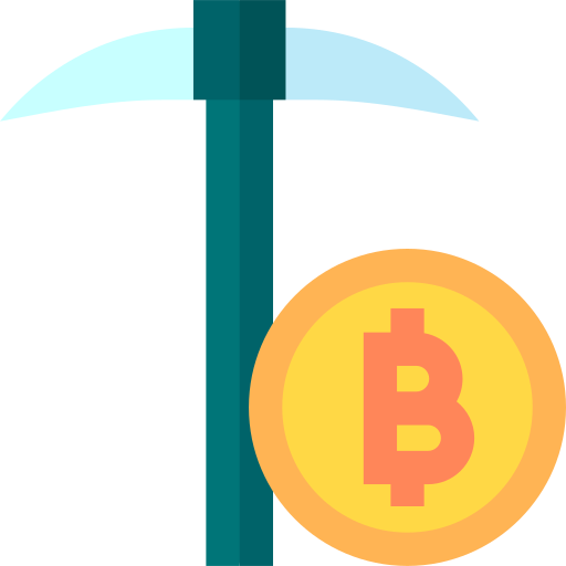 extraction de bitcoin Basic Straight Flat Icône