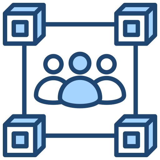 Blockchain Generic Blue icon