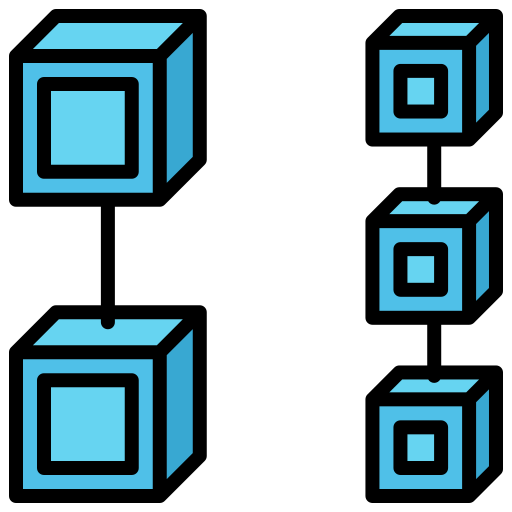 cadena de bloques Generic Outline Color icono